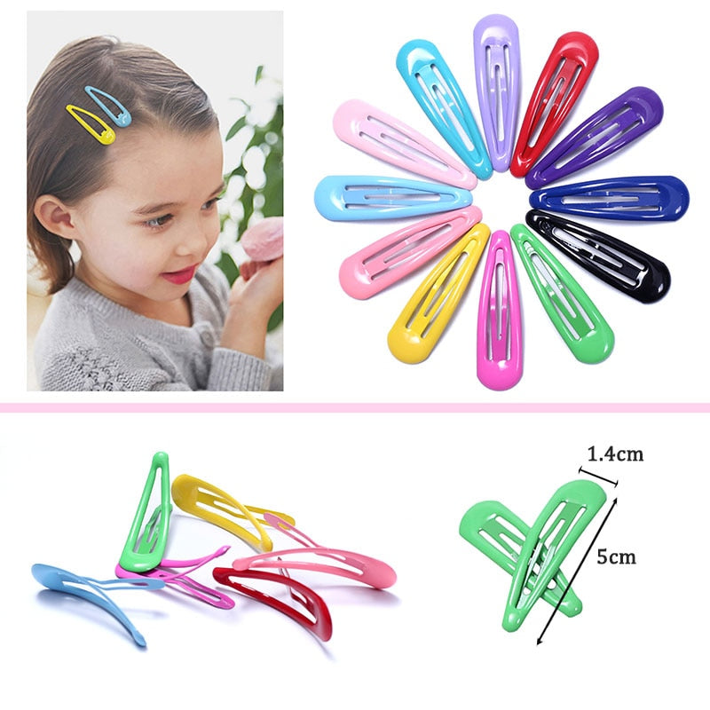 Snap Metal Barrettes Hair Clips
