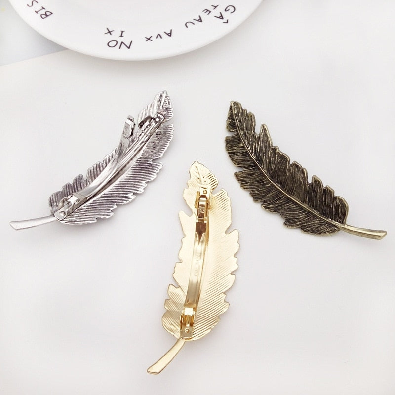 Metal Leaf Hair Clip