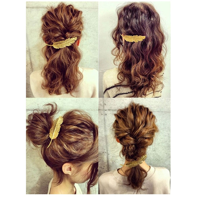 Metal Leaf Hair Clip