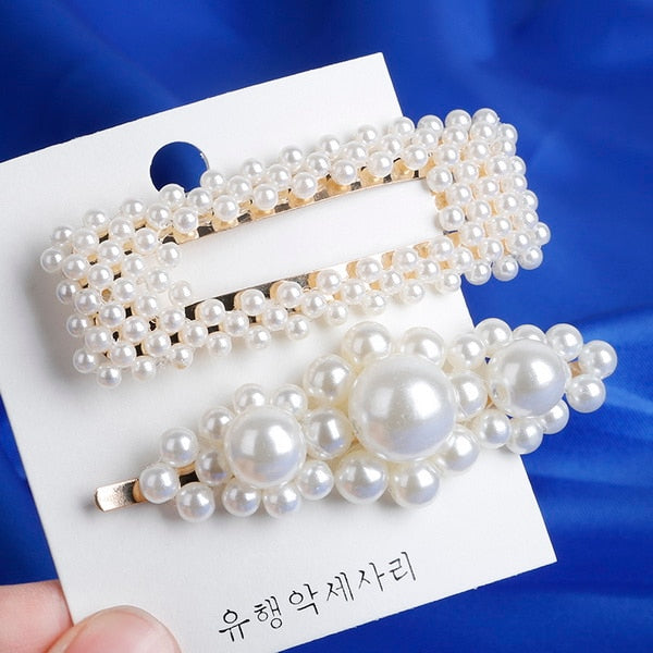 Pearl Imitation Beads Hair Clip