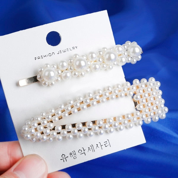 Pearl Imitation Beads Hair Clip