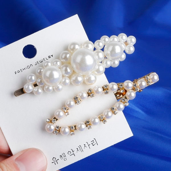 Pearl Imitation Beads Hair Clip