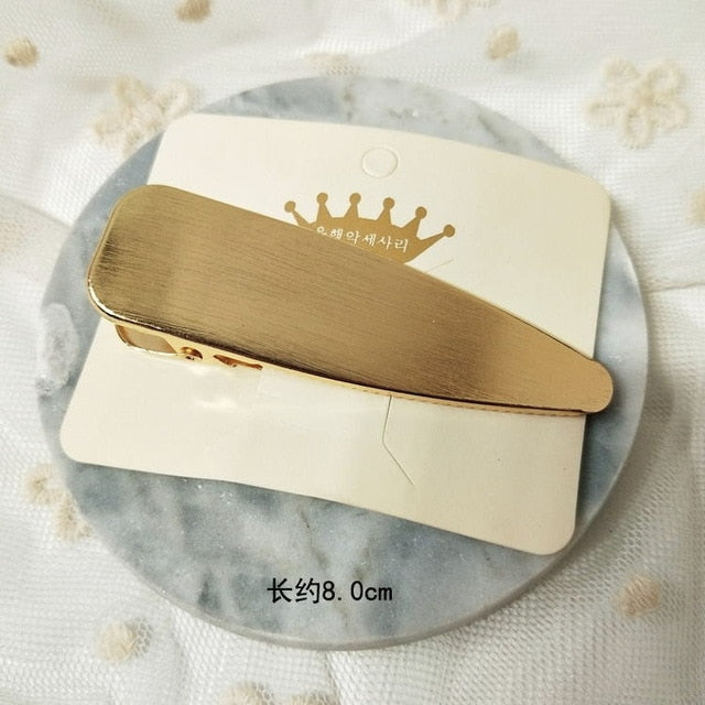 Pearl Metal Crystal  Hair Clip